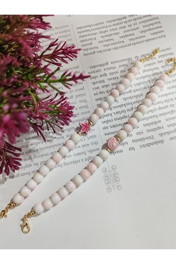 elbi bijuteri Double Glass Bead Bracelet