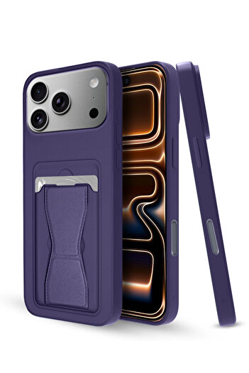 Wtech Apple iPhone 17 Pro Max 5G 2025 Silicone TPU Card Holder with Hand Grip Case Cover
