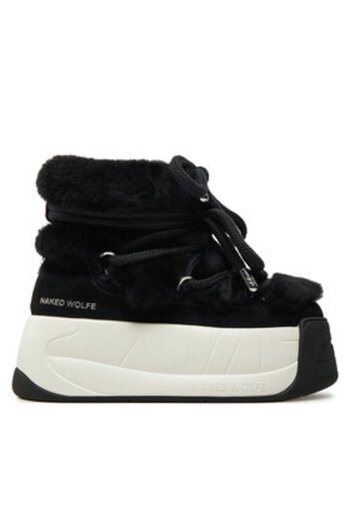NAKED WOLFE γυναικείες χιονομπότες COW SUEDE μαύρες