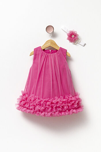 YUSALİ Baby Girl Special Day Princess Tulle Evening Dress Party Dress Wedding Dress