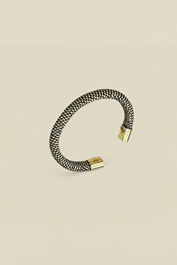 Sevilgülgünfinecrafts Men's Handmade Pure Brass Braided Bracelet - Modern & Authentic Design