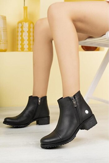 Mammamia 1615 Genuine Short Heeled Non-Slip Sole Thermal Boots