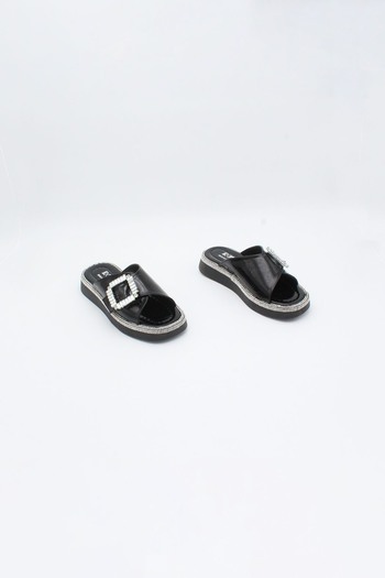 ENDİCAN 560 602 Women's Stone Slippers Black