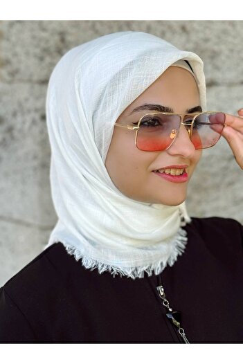 ALDAİR Flamed Cotton Writing Scarf-S4A7T5Y7E1Q6T7Y4G7