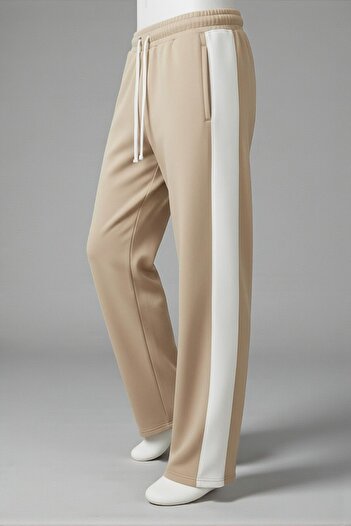 Gameyal Men's Side Stripe Double Pocket 3 Thread Baggy Pants