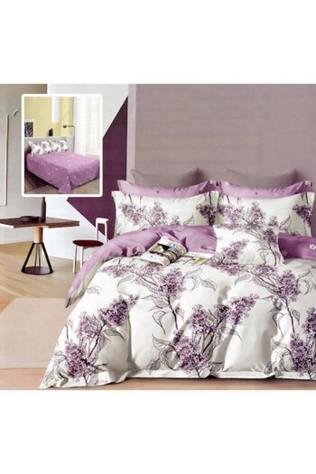 NufJoy Lenjerie pat dublu Bumbac Finet Gros 6 piese cearceaf pat 220x240 cm, cearceaf pilota 200x220