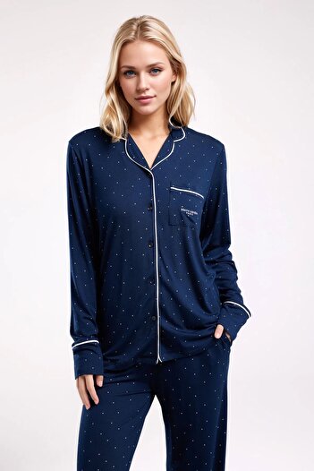 Pierre Cardin Women's Clothing Boxed Viscose 2-Piece Shirt Pajama Set Ol.Pc.8986.001