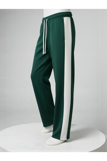 OTAKU Men's Side Stripe Double Pocket 3 Thread Baggy Pants