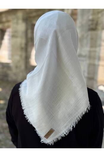 ALDAİR Flamed Cotton Writing Scarf-S4A7T5Y7E1Q6T7Y4G7