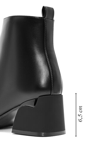 Derimod Women's Black Zippered Heeled Boots 25Wfe400718