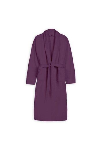 RALEX PUCIOASA Bathrobe and SPA Hotel with Kimono Collar Velvet 100% Cotton, Unisex S/M, 420 g/m², Purple