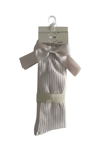 ww waka waka kids store Wawa Kids Girls' Knee High Socks with Bow - Cotton and Stylish Design
