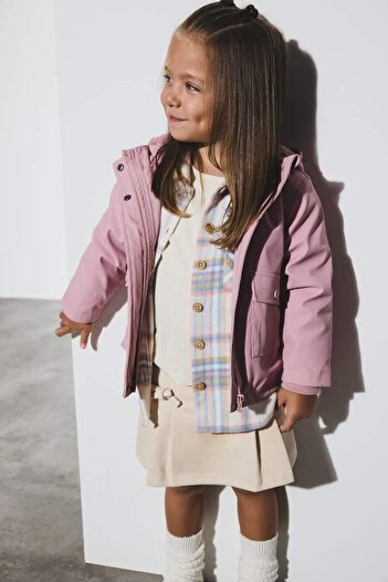 DeFacto Baby Girl Hooded Snap Pocket Coat (25 Au)