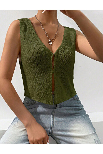 SHEIN top, green