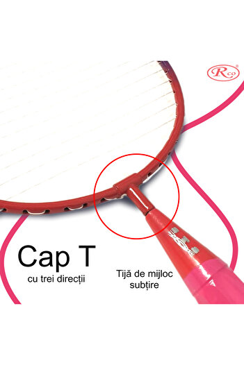 RCO RCO® badminton set for children with 6 accessories, 45 cm, Pink, NB1001-B