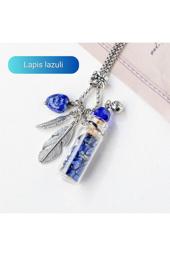 XTERRA Aromatherapy Pendant with Lapis Lazuli and Angel Wings