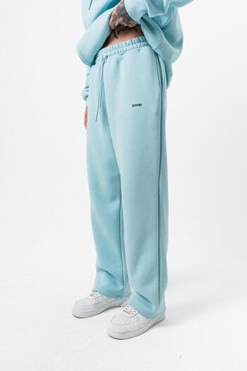 Respire Men's Basic Baggy Sweatpants with Text Detail Baby Blue