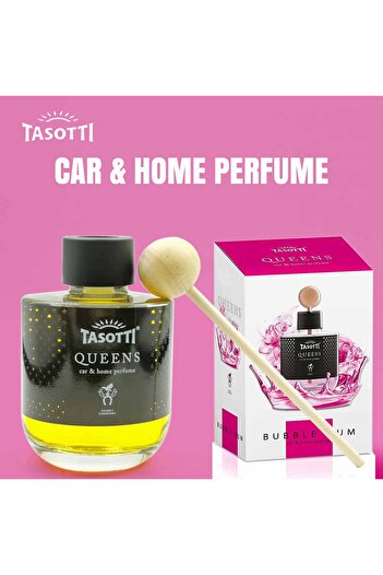 TASOTTI QUEENS Car Air Freshener - Bubble Gum Fragrance, 100 ml - White, Plastic, Wood Core, Compact