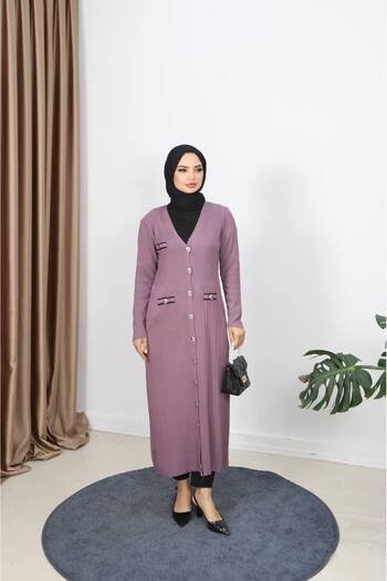 Sum BUTTONED LONG CARDIGAN