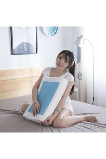 SMARTECH Orthopedic Pillow with Cooling Gel, Removable Cover, Memory Foam, 54 x 34 x 10 cm