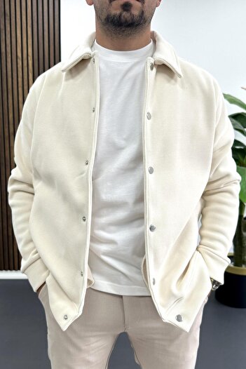 Edwox Men's Cotton Jacket Off-White Edw420