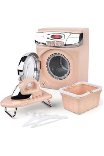 Toy Washing Machine, My Little Home, with Accessories, Beige