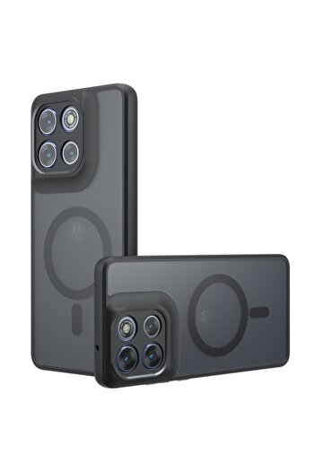 SKYDDAR INNOVATION Cover for Motorola Moto G86, PureFrost MagSafe, AntiSoc, set with sticker, Black frost