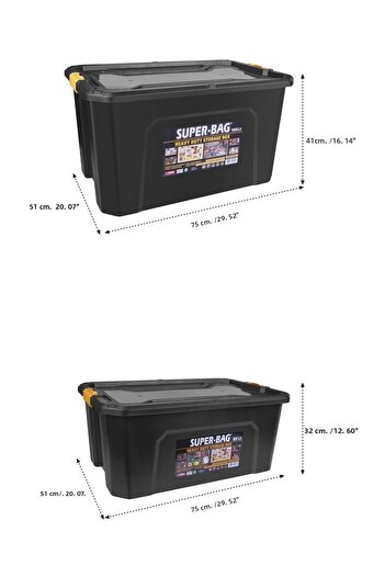 Tekreyonda Large Size Garden Storage Box Tool Bag 80 Lt New Durable Asr-4039