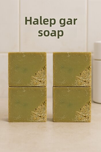 Newleaf 4 Pieces of Aleppo Soap – Traditional Natural Soap with Olive Oil and Rosemary 110g