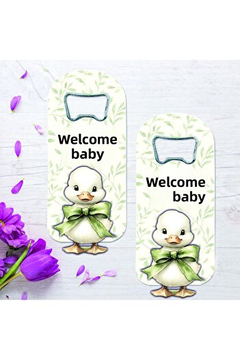 Ege ajans Baby Gift Opener Magnet with 10 Wooden Embossing Figures