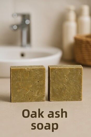 Newleaf 2 Pieces of Oak Ash Soap – Deep Cleansing & Anti-Polluting Soap 110g