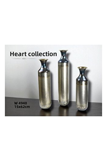 GÖNÜL Vase Metal 14.5X62 cm Brown G4940