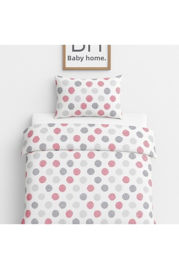 BH BABY HOME 100% Cotton Baby Duvet Cover Set – Red & Gray Pattern 80X120Cm