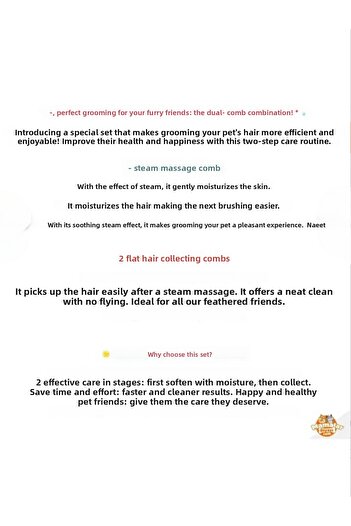 Vetrilexhome (3 Sorts of Colors)Steam Cat & Dog Comb Automatic Cleaning Button Pet Brush