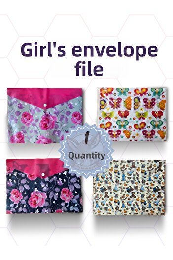Ceylan Kırtasiye 1 Piece A4 Printed Snap File for Girls (1 Piece)