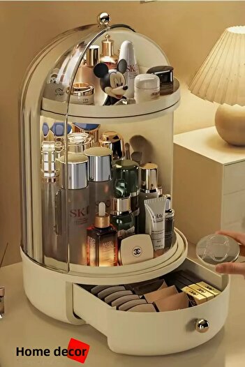 decorev Makeup organizer luxury transparent indoor white organizer with drawers