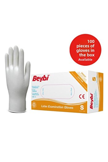 Omnipazar Beybi Latex Powdered White Examination Gloves 20 Packs of 100 Small