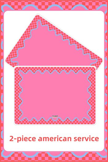 The Grade American Service Set of 2 Colorful Checkered Tableware and Home Decoration Placemats 42X28