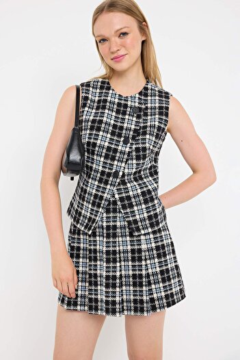 Trendyol Collection Teen Navy Blue Woven Bottom - Top Set Twoaw26Au00058