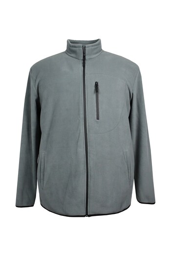 marufshop Φούτερ Fleece με φερμουάρ σε γκρι χρώμα
