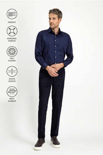 Kiğılı Techno-Line Slim Fit Slim Fit Lycra Knitted Classic Fabric Trousers