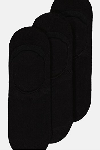 Nicce Men 3 Pairs Brand Invisible Socks, Black