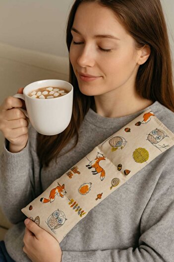 CrossBorder Decor Organic Wheat & Lavender Scented Heat Bag – Natural and Effective Solution for Cramps and Shoulder Pain [Owl]