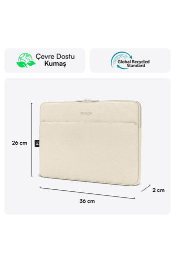 Mack Mce-1505 14.1\\\" Nova Eco Notebook Sleeve Latte