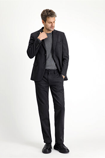 Kiğılı Slim Fit Slim Fit Lycra Knitted Classic Fabric Trousers