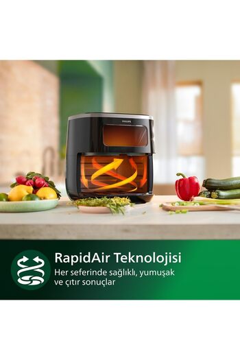 Philips Yeni Airfryer Philips Akıllı Fritöz-Yetkili Evrekala-14 Fonksiyonlu ve Pencereli 5.6Lt