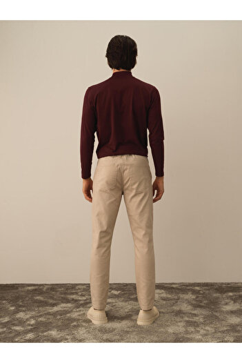 Xint Erkek Bej Pamuklu Slim Fit Pantolon