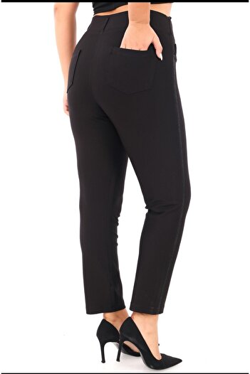PARKDERİN Plus Size Steel Fabric, Recovery, Full Lycra Stone Detail Pants