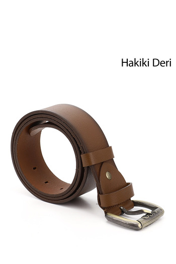 GÖNDERİ(R) Taba Antique Gön Genuine Leather Men's Belt 13651