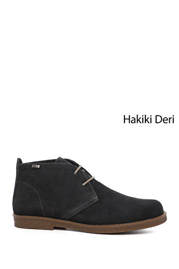 GÖNDERİ(R) Γυναικείες / Κορίτσια Anthracite Suede Oxford Mold Rubber Sole από γνήσιο δέρμα